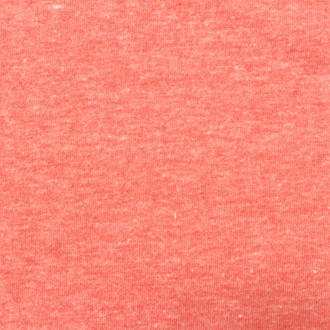Coral Marl Jersey Knit, Poly-Cotton, 175 gsm