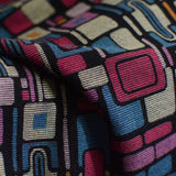 Pink Geometric Ponte Knit, Viscose-Poly — photo 3