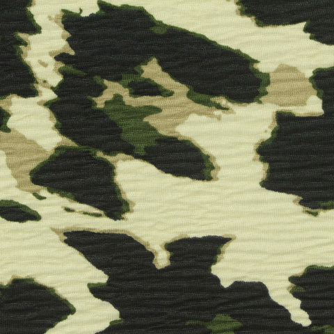 Cream Camo Crepe, Polyester