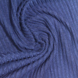 Viscose Polyester Stretch Rib Knit Fabric, 240 gsm, 145 cm — Blue — photo 3