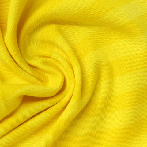 Yellow Stripe Interlock Knit, Cotton-Viscose
