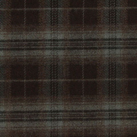 Dark Brown Plaid Woven, Poly-Viscose, 285 gsm, 150 cm, ref EF-265198