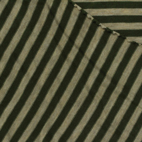 Green Horizontal-Stripe Knit, Viscose
