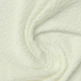 Jacquard Polyester Stretch Crepe Fabric, 250 gsm, 158 cm — Beige — photo 3