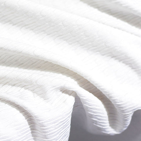 White Textured Jacquard, Polyester, 250 gsm