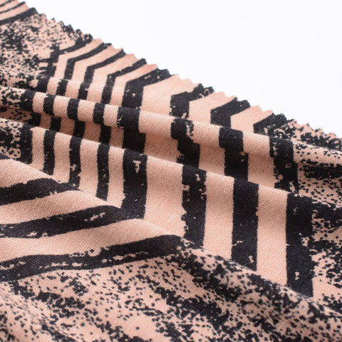 Black Chevron Jersey Knit, Viscose