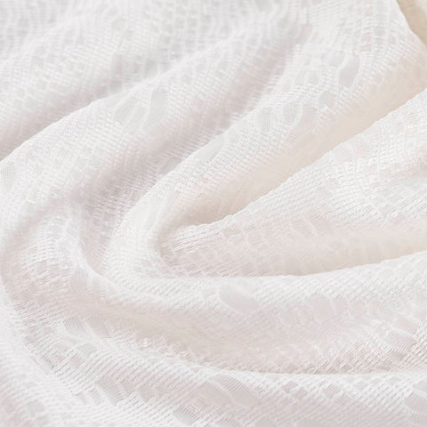White Fine-Grid Jacquard, Polyester