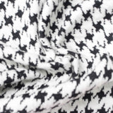 Black Houndstooth Jacquard, Poly-Cotton — photo 3