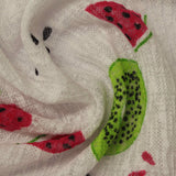 Bold Floral 100% Polyester Knit Fabric, 125 gsm, 147 cm — White — photo 3