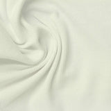 Cotton Stretch Rib Knit Fabric, 180 gsm, 125 cm — Beige — photo 3