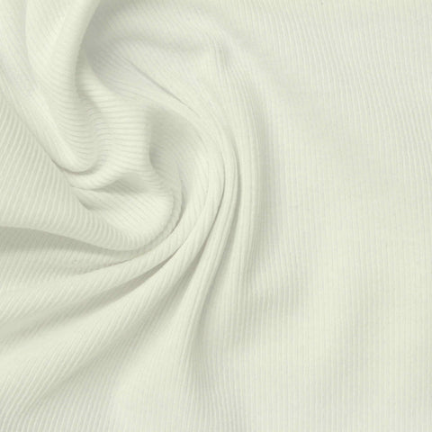 Cotton Stretch Rib Knit Fabric, 180 gsm, 125 cm — Beige