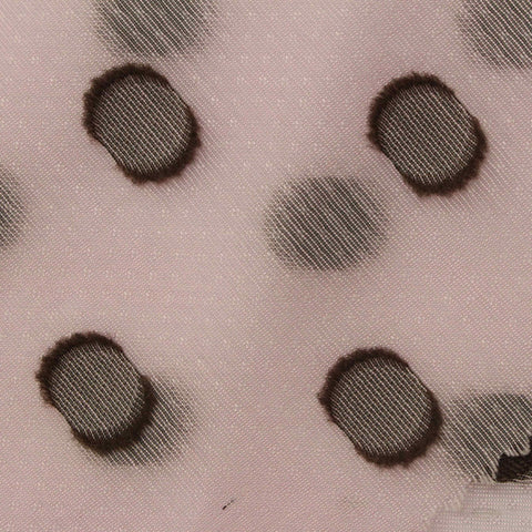 Dark Brown Dots Jacquard, Viscose-Nylon