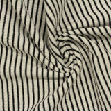 Striped Polyester Cotton Stretch Rib Knit Fabric, 272 gsm, 129 cm — Beige — photo 3