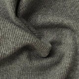 Heather Grey Marl Rib Knit, Poly-Cotton — photo 3