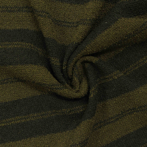 Dark Olive Horizontal-Stripe Knit, Polyester