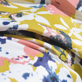 White Abstract-Floral Twill, Cotton-Poly — photo 3
