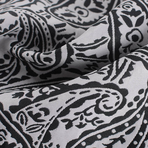 Black Paisley Jacquard, Polyester, 224 gsm