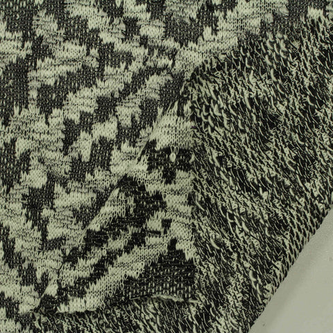 Black Abstract Jacquard, Polyester, 180 gsm