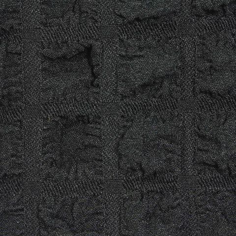 Black Tone-on-Tone Seersucker, Polyester