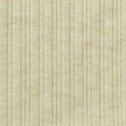 Beige Heather Rib Knit, Poly-Viscose