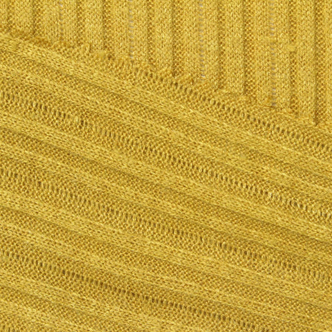 Viscose Polyester Blend Rib Knit Fabric, 150 gsm, 155 cm — Yellow