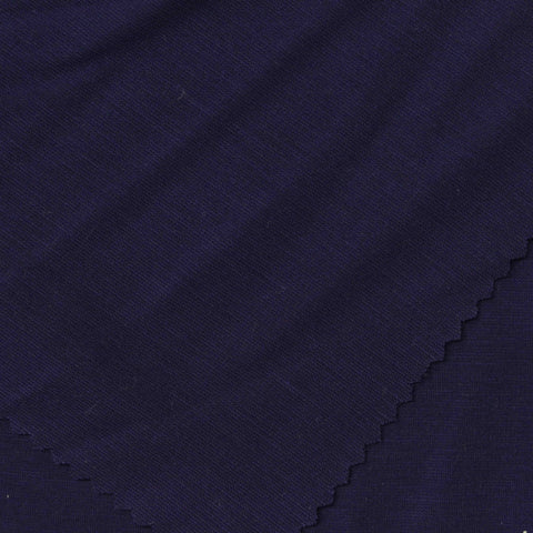 Viscose Nylon Stretch Ponte Knit Fabric, 200 gsm, 155 cm — Navy