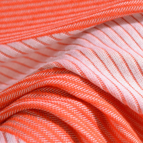 Orange Diagonal-Stripe Jacquard, Viscose