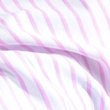 Pink Vertical-Stripe Woven, Poly-Cotton — photo 3