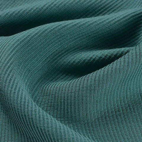 Dark Teal Diagonal-Herringbone Jacquard, Viscose