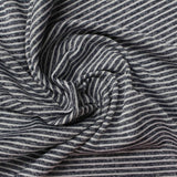 Charcoal Stripe Jersey Knit, Polyester — photo 3