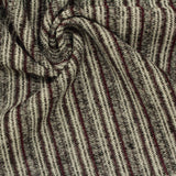 Dark Red Vertical-Stripe Chunky Knit, Poly-Viscose — photo 3