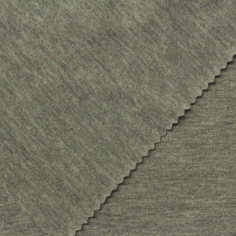Heathered Grey Marl Jersey Knit, Poly-Cotton, 140 gsm