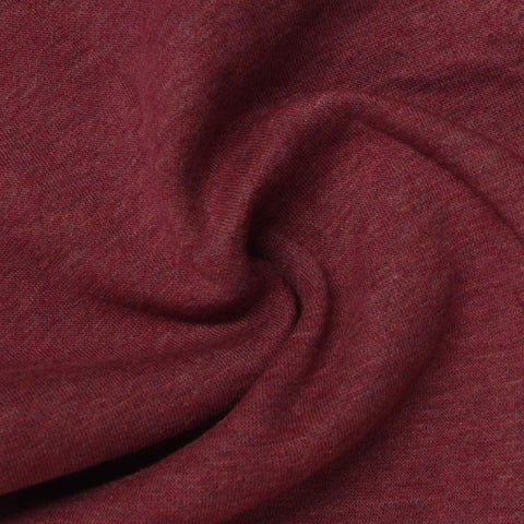 Red Marl French Terry, Cotton-Poly, 240 gsm, 157 cm
