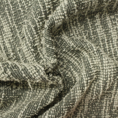 Grey Stripe Chunky Knit, Cotton-Poly