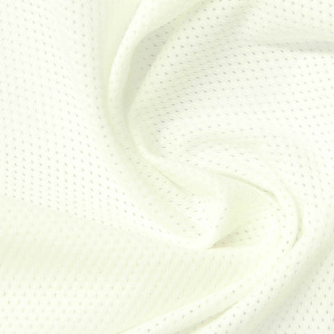 Polyester Stretch Mesh Fabric, 160 gsm, 160 cm — White