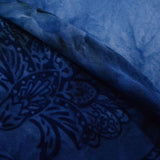 Blue Floral Jersey Knit, Viscose — photo 3