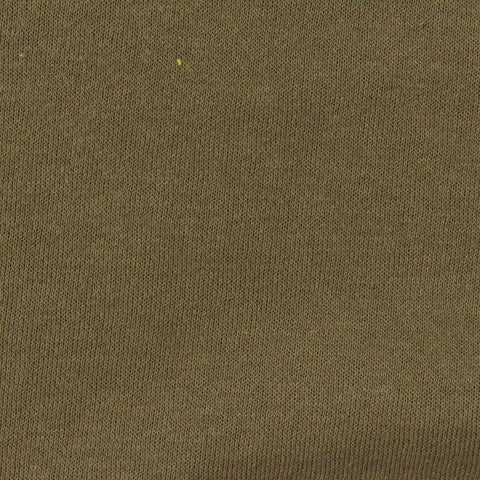 Brushed Cotton Polyester French Terry Fabric, 260 gsm, 157 cm — Khaki