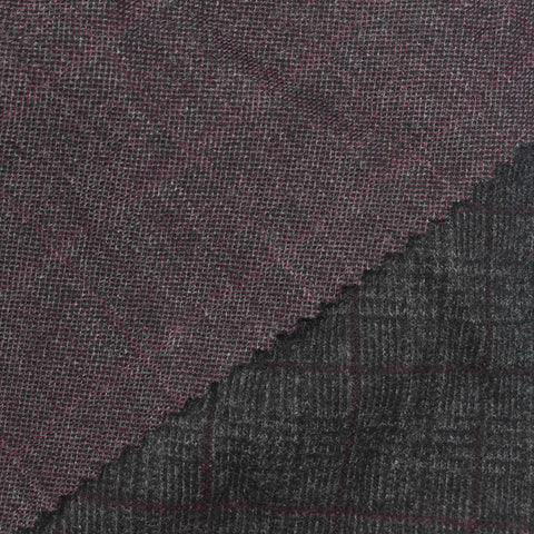 Dark Grey Check Jacquard, Poly-Viscose, 330 gsm