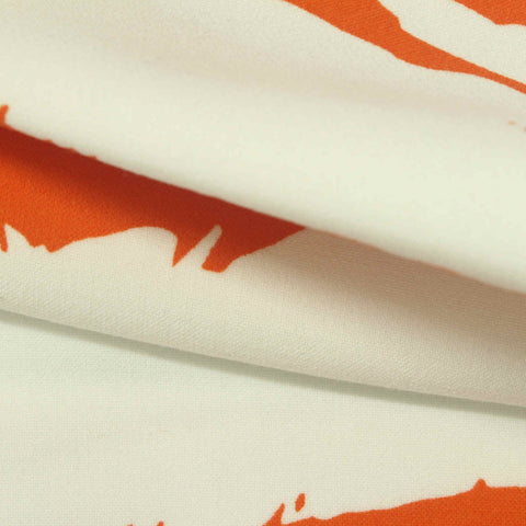 Orange Tiger Woven, Poly-Viscose