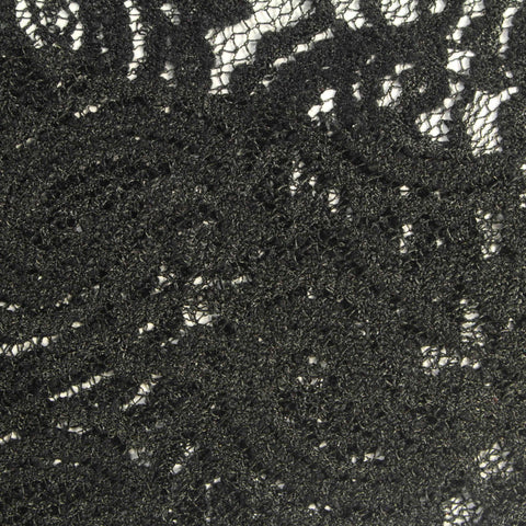 Black Openwork Lace, Nylon, 134 gsm