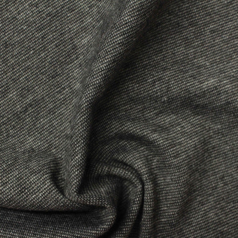 Dark Grey Marl Interlock Knit, Poly-Viscose, 300 gsm, 180 cm