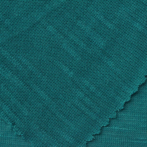 Slub Polyester Viscose Jersey Knit Fabric, 137 gsm, 150 cm — Green