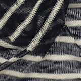 Navy Stripes Chunky Knit, Poly-Viscose — photo 3