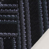 Black Horizontal-Stripe Chunky Knit, Polyester — photo 3