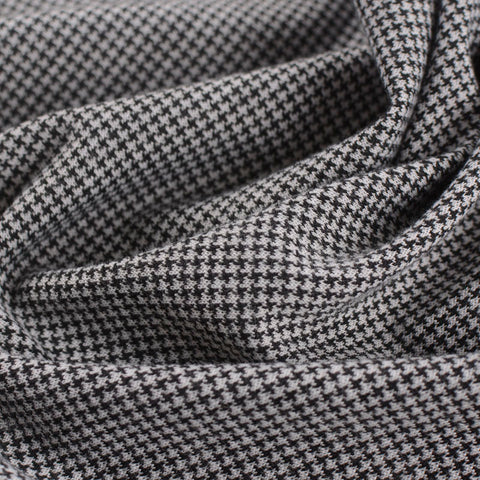 Black Houndstooth Jacquard, 169 gsm