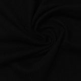 Polyester Cotton Stretch Knit Fabric, 230 gsm, 172 cm — Black — photo 3
