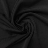 Polyester Stretch Linen-Look Fabric, 215 gsm — Black — photo 3