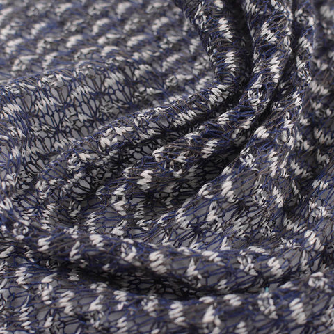 Blue Diamond Chunky Knit, Poly-Cotton, 177 gsm