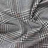 Black Plaid Interlock Knit, Poly-Viscose — photo 3