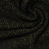 Jacquard Brushed Polyester Viscose Metallic Stretch Rib Knit Fabric, 350 gsm, 150 cm — Black — photo 3